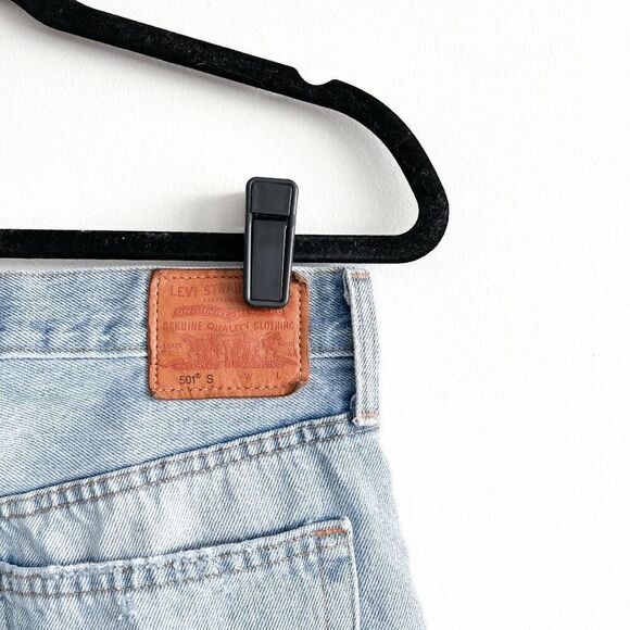 Levi Strauss & Co. Mens 501 Mid-Rise Straight-Leg Denim Jeans Blue Light-Wash 28 - Picture 3 of 14